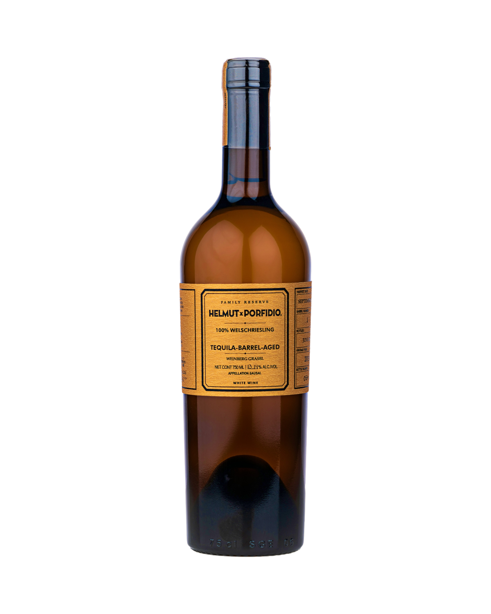 Helmut x Porfidio · Tequilafass-Wein — Vollansicht